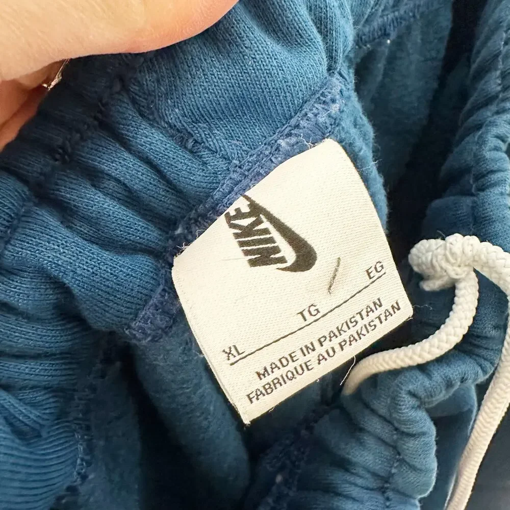Nike Solo Swoosh Mens Fleece Trousers Sweatpants Blue sz XL
